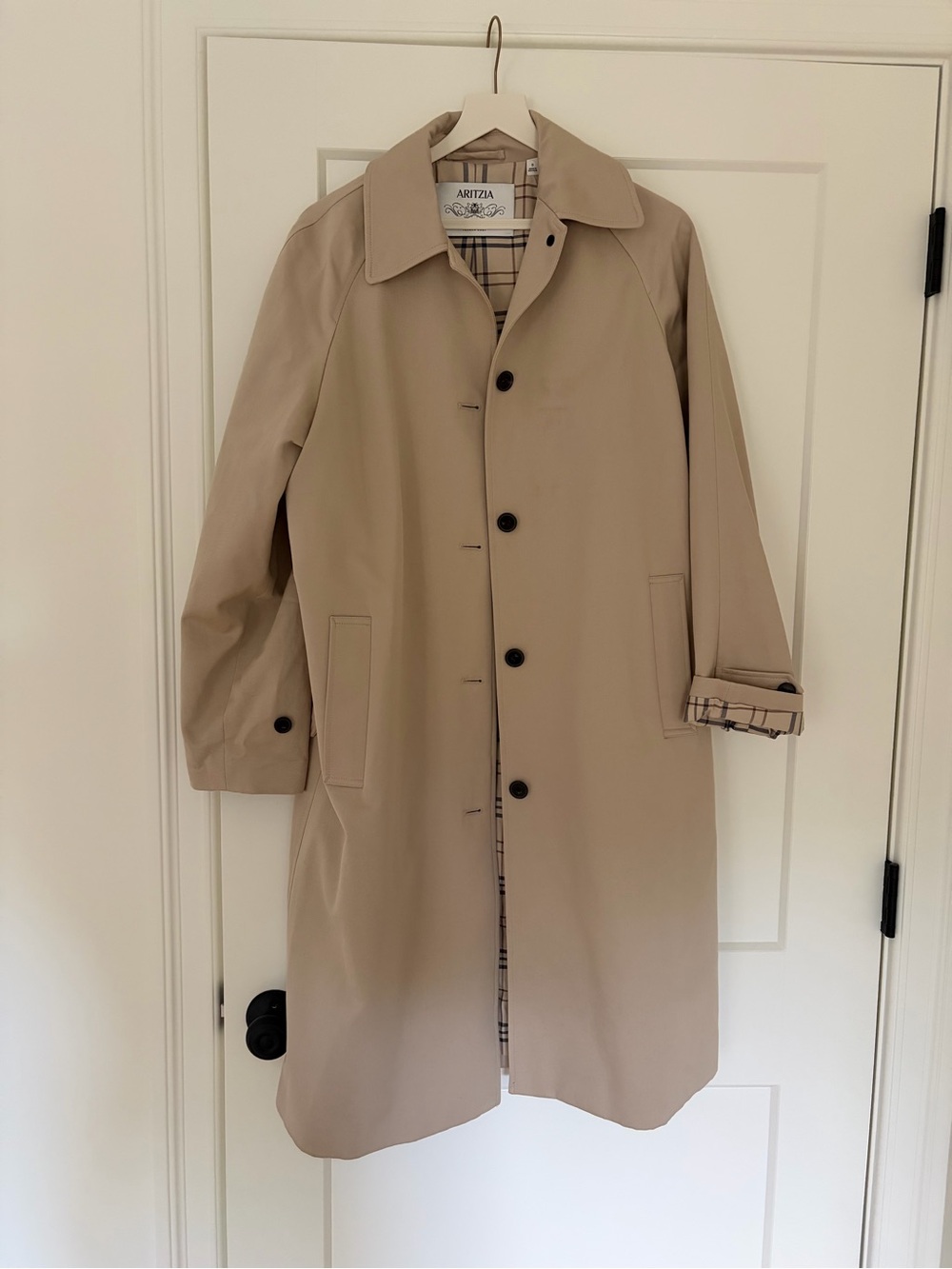 Aritzia The Regent Trench Coat Rich Twill Marcona Beige Size S